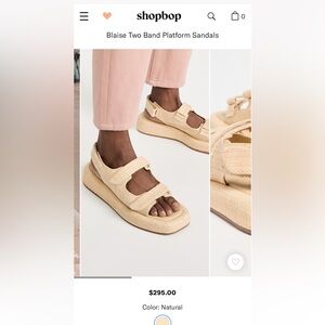 Loeffler Randall Raffia Velcro sandal size 6! Great condition!